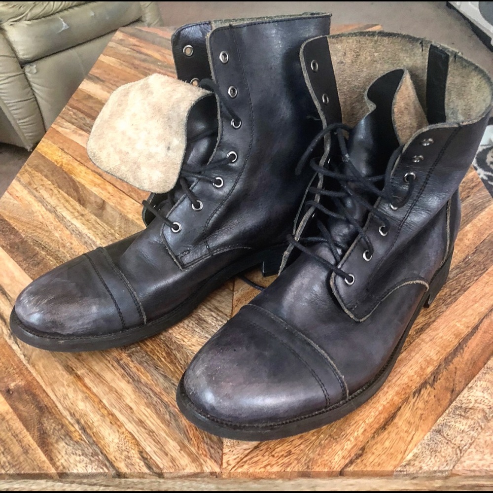 Leather Combat Boots